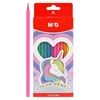 Šesterokotne barvice M&G Unicorn - komplet 12 kosov