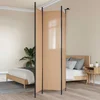 vidaXL 3-panelni pregradni zid Bež 150 x 220 cm Blago