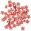 Polimerne božične perle v obliki sladkarij, 1 cm, 48 kosov