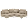 SÖDERHAMN Ugaona sofa, trosed, Kelinge bež
