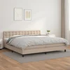 Krevet box spring s madracem cappuccino 200x200cm umjetna koža