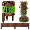 KADAX Vrtna palisada lesena ograja za trato rjava 15x116 cm