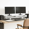 Stalak za monitor bijeli 100 x 27 x 15 cm od konstruiranog drva