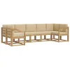 Set vanjskih sofa s jastukom 7 pcs Bijela i bež