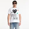 Majice Comme des Garçons PLAY T-Shirt Red Black Green Emblem Knit UNISEX White XL