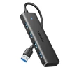 HUB Ugreen CM174 USB-A razdelilnik 4-v-1, USB-A vhodi, črn