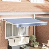 Okvir tende Plava i bijela 250 x 200 cm Poliester s PU premazom
