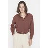 Trendyol Brown Loose Fit Cotton Woven Shirt