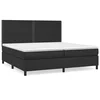 Vidaxl Box spring postelja z vzmetnico črna 200x200 cm umetno usnje