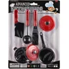 Teddies Komplet posod 7 kosov rdeče barve