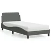 Krevet s madracem Dover tamnosivi 80x200cm od tkanine