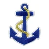 shumee Našitek sidra z zlato vrvjo - likalnik - samolepilna podlaga - vezen našitek/značka/emblem