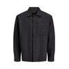 JACK & JONES Srajca Blucaleb siva/črna