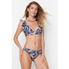Trendyol Leaf Patterned Bikini Bottoms