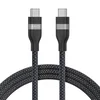 USB tip-C kabl za super brzo punjenje M/M, 1.8m, 240W/480Mbps, Pleteni, Crni