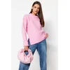 Trendyol Pink Soft Textured Thick Crewneck Knitwear Sweater