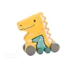 Lulë drvena igračka na povlačenje – Mama i beba Dino