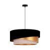 Duolla - Luster na sajli KOBO 1xE27/15W/230V prečnik 45 cm crna/zlatna/krem