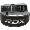 RDX Sports Fitness belt 6“ Leather Black/Gold