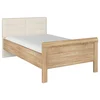 Novel POSTELJA 120 cm x 200 cm , tekstil, leseni material barve šampanjca, hrast sonoma