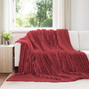 Vidaxl Obloge 6 pcs Bordeaux rdeča 270 x 240 cm Flis