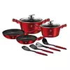 Berlinger Haus BH/6141 Metallic Line Burgundy Edition set posod, 10-delni