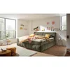 MID.YOU POSTELJA BOXSPRING 200 cm  x 240 cm , tekstil, leseni material zelena
