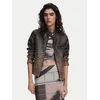 Desigual Jakna iz umetnega usnja 25SWEW44 Rjava Regular Fit