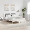 Krevetna konstrukcija s uzglavljem Svijetlo siva 135 x 190 cm