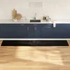 vidaXL Kuhinjska preproga Črna 300 x 60 cm Žamet