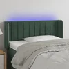 LED uzglavlje tamnozeleno 83x16x78/88 cm baršunasto