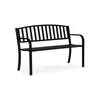 MultiGarden Metalna bastenska klupa 120?50 cm sa naslonom, crna - MultiGarden