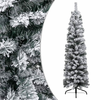 Tanko umjetno božićno drvce sa snijegom zeleno 150 cm PVC