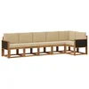 Set vanjskih sofa 6 kom. Prirodna i bež Poliester