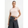 Bombažna kratka majica Calvin Klein Jeans 2-pack ženska, roza barva, J20J219734