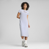 Womens Puma WARDROBE ESS Midi Cut-Out Dress, Blue, Size XS, Clothing
