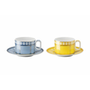 Rosenthal ROSENTHAL SWAROVSKI SIGNUM AZURE + JONQUIL Set čajnih skodelic in krožničkov za 2 osebi