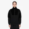 Pulover Y-3 Knitted Panel Blocked Half Zip UNISEX Black L
