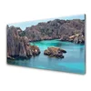 tulup.si Slika na steklu Gulf rocks sea landscape 100x50 cm 2 obešalnika