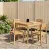 vidaXL Vrtnna jedilna miza Bela 80 x 80,5 x 75 cm Masiven les akacije