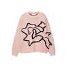 Pull&Bear Pulover roza/črna
