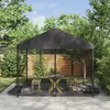Mreža protiv komaraca za gazebo 220 mesh Crna 3,6 x 3,6 x 2 m