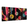 5-delna slika retro vinilne plošče - 100x50