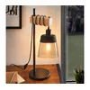 BRILAGI - Stona lampa WOOD GLASS 1xE27/40W/230V braon/crna/zadimljena bež