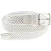Alberto Belt Basic Braided Mens White 110