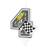 Svečka za torto številka 4 Race On