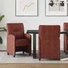 vidaXL Jedilni stoli 2 pcs Sijajna rjava 57 x 67 x 95 cm Umetna koža