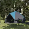 vidaXL vidaXL Teepee šotor s streho Modra in siva 490 x 410 x 210 cm, (5000091170)