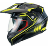 MAXX FS 606 Enduro čelada s senčnikom črno zelena odsevna XS