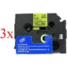 Komplet Brother TZe-C21/TZ-C21/PT/P-Touch 9mm kompatibilni trakovi (3) - črn izpis/fluorescenčno rumen trak